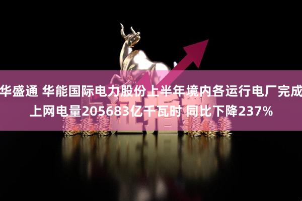 华盛通 华能国际电力股份上半年境内各运行电厂完成上网电量205683亿千瓦时 同比下降237%