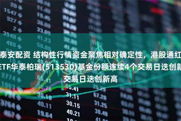 泰安配资 结构性行情资金聚焦相对确定性，港股通红利ETF华泰柏瑞(513530)基金份额连续4个交易日迭创新高