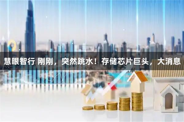 慧眼智行 刚刚，突然跳水！存储芯片巨头，大消息